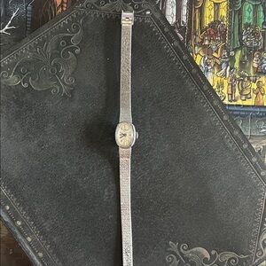 Vintage Timex Silver Textured Women’s Watch